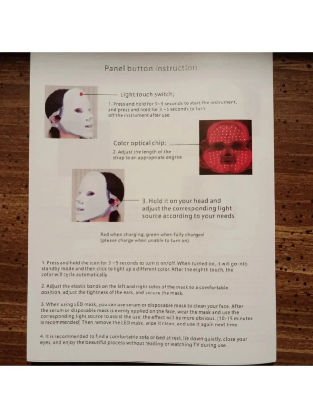 Light Facial Mask - New // 7 Color LED Skin Face Beauty